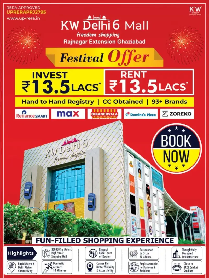 Verified Commercial Property in Raj Nagar Extension, Ghaziabad  - INVEST 27 LACS AND EARN 27 LACS | Bhavya Ventures